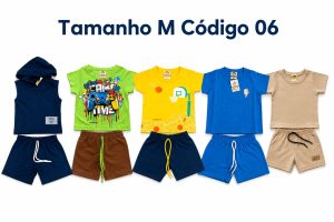 5 PROMOCIONAIS INFANTIS MASCULINO VERÃO TAMANHO M CÓDIGO 06