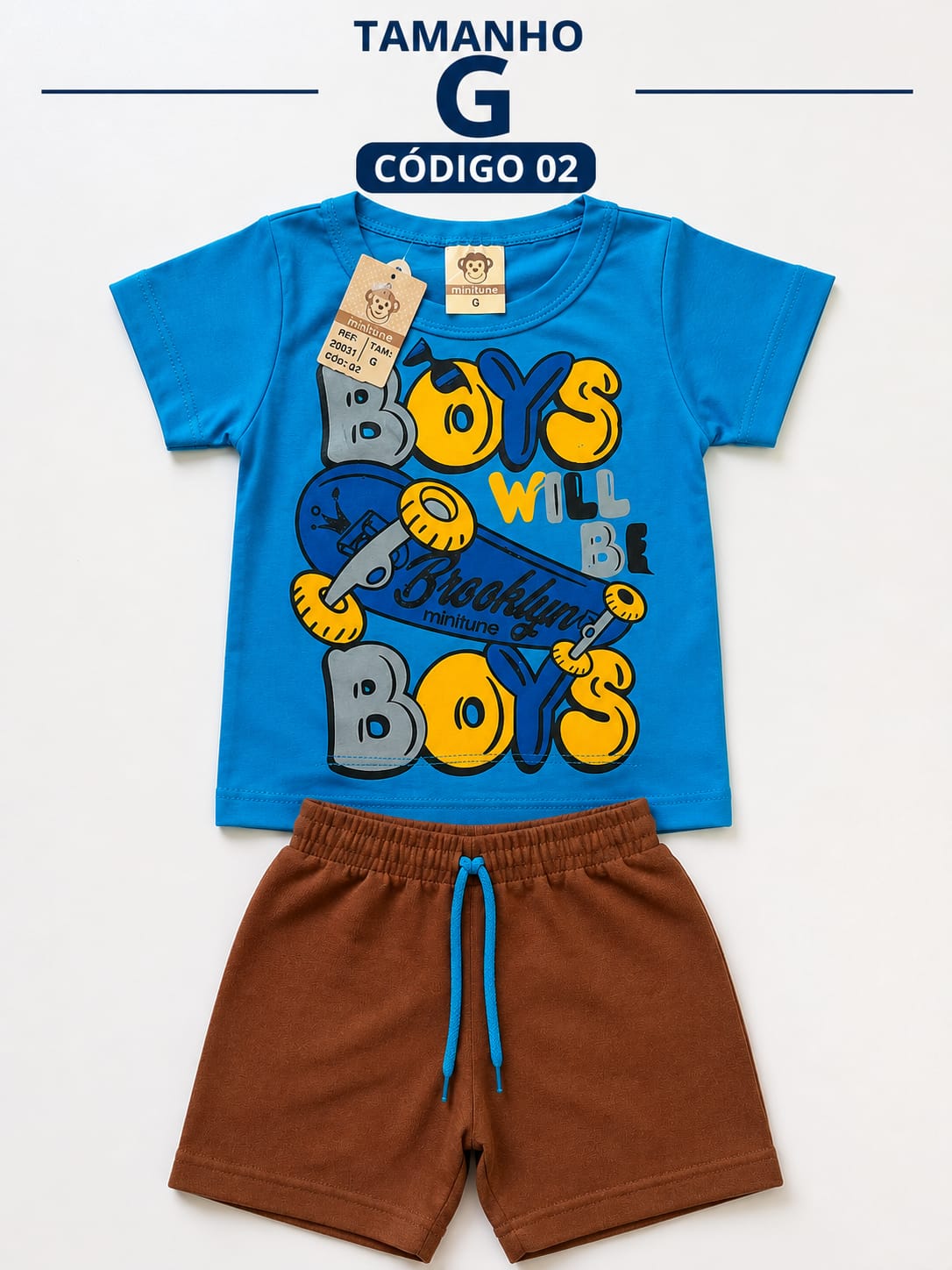5 PROMOCIONAIS INFANTIS MASCULINO VERÃO TAMANHO G CÓDIGO 02 - Imagem 6