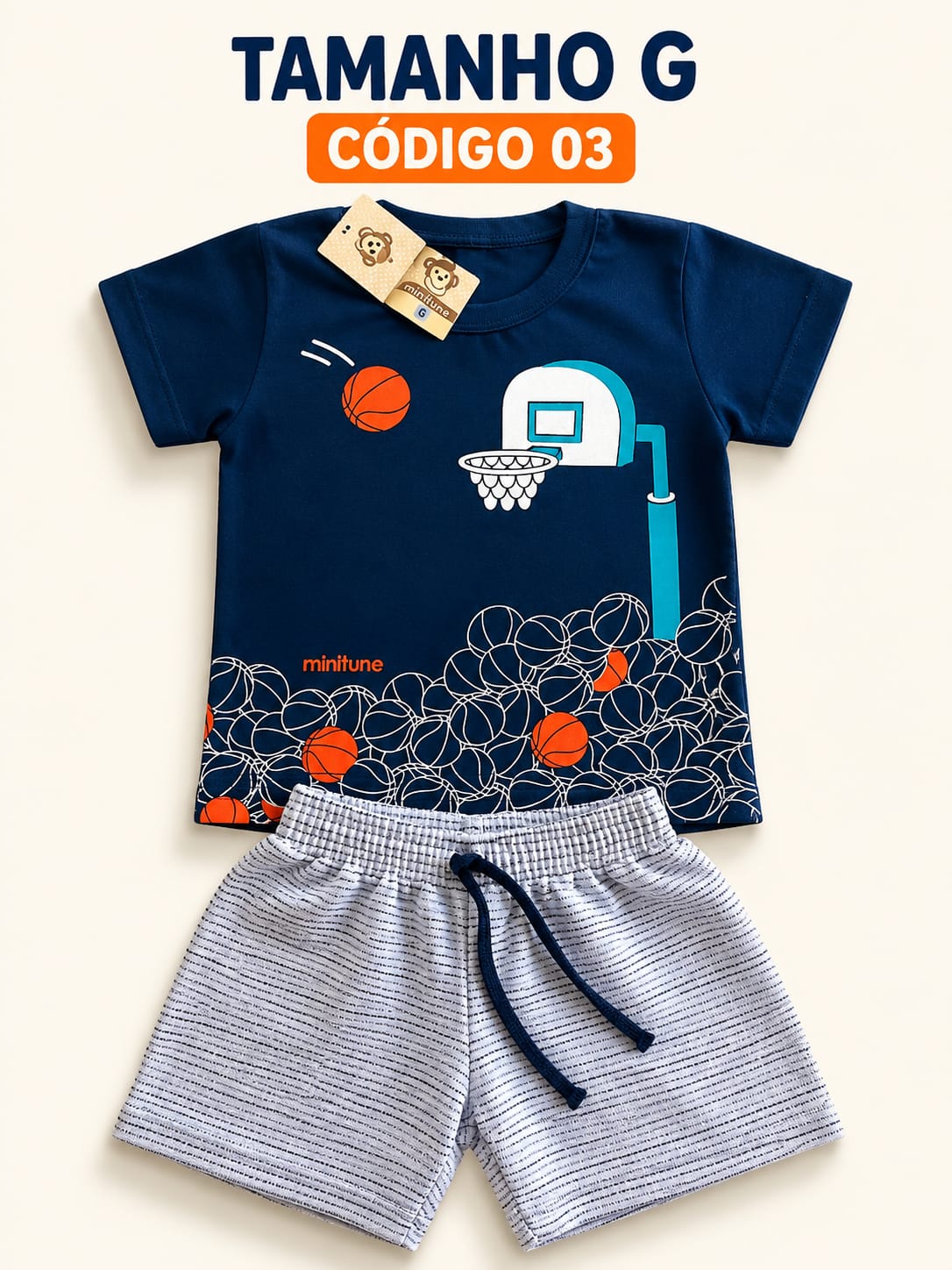 5 PROMOCIONAIS INFANTIS MASCULINO VERÃO TAMANHO G CÓDIGO 03 - Imagem 6