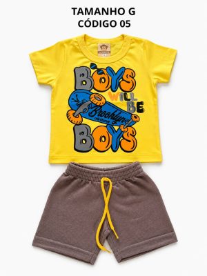 5 PROMOCIONAIS INFANTIS MASCULINO VERÃO TAMANHO G CÓDIGO 05