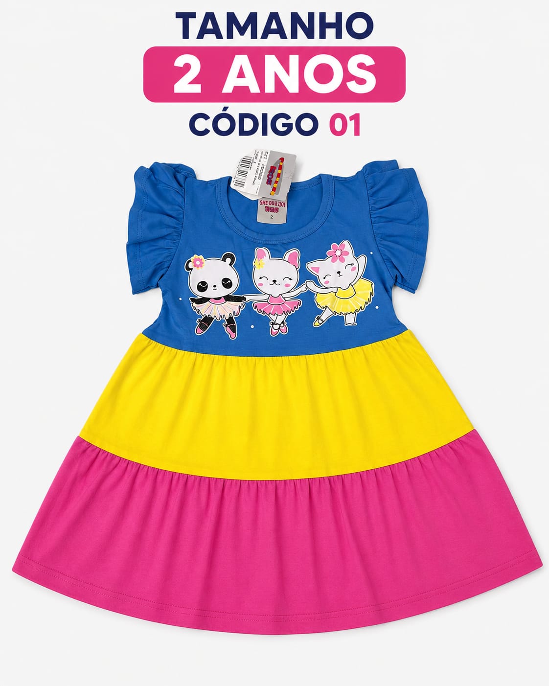 4 PROMOCIONAIS INFANTIS FEMININO VERÃO TAMANHO 2 ANOS CÓDIGO 01 - Imagem 5