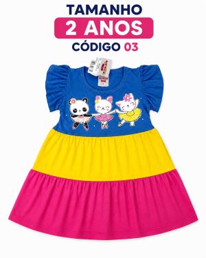 4  PROMOCIONAIS INFANTIS FEMININO VERÃO TAMANHO 2 ANOS CÓDIGO 03