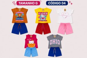 5 PROMOCIONAIS INFANTIS FEMININO VERÃO TAMANHO G CÓDIGO 04