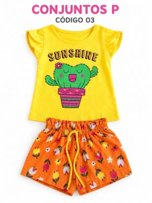 5 PROMOCIONAIS INFANTIS FEMININO VERÃO TAMANHO P CÓDIGO 03